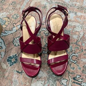 Cole Haan Women's Deep Red Strappy Sandals